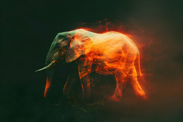 Sticker - Elephant in Flames