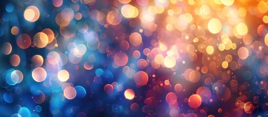 Poster - Abstract Bokeh Background with Colorful Lights