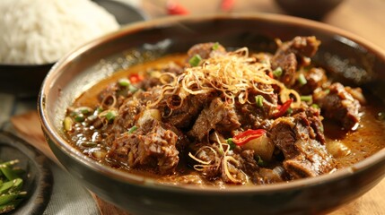 Canvas Print - Beef Stew with Rice