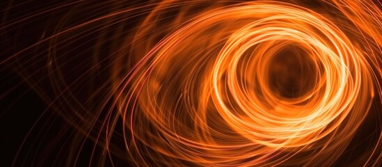 Canvas Print - Abstract Orange Light Swirl