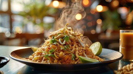 Poster - Delicious Pad Thai with Steam