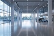 © Baba Images - Interior of a empty modern car dealership