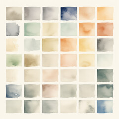 Wall Mural - Set of simple watercolor gradients.