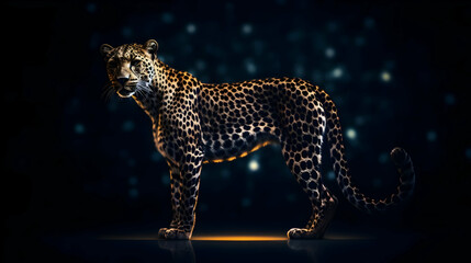 Canvas Print - Leopard in the Night