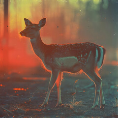 Poster - Fawn in Golden Hour