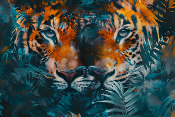 Wall Mural - Tiger in the Jungle