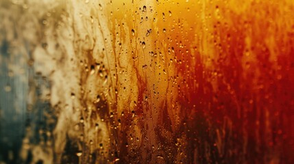 Poster - A close-up view of a rainy window with droplets of water, great for use in weather or nature-themed projects