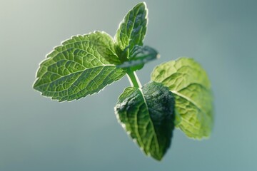 Poster - A close-up of a plant with water droplets on its leaves, ideal for use in illustrations or as a background image