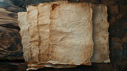 Aufkleber - A piece of paper placed on a weathered wooden plank