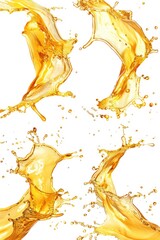 Poster - A vibrant splash of orange juice flying through the air, great for food and drink related concepts