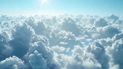 Poster - A bright sunny day with clouds scattered across the sky, ideal for outdoor activities and photography