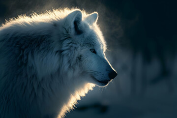 Sticker - Arctic Wolf in the Light