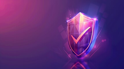 Poster - 3d rendering Verified shield illustration
