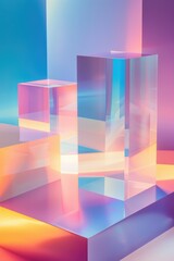 Poster - A collection of cubes stacked on a table, suitable for use in educational or business settings