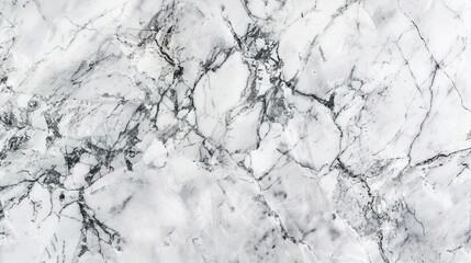 Canvas Print - Natural pattern on white marble texture for background