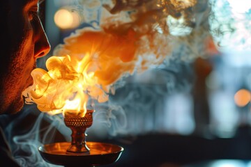 Aufkleber - A person holding a lighted candle, suitable for various themes and scenes