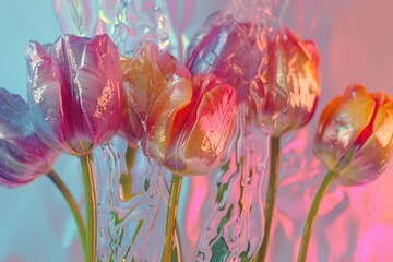 Poster - A collection of fresh flowers arranged in a decorative vase