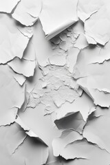 Poster - A small piece of paper with ripped edges, suitable for use in illustrations or designs where a distressed or worn appearance is desired