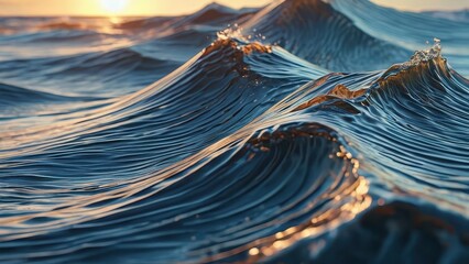 Sticker - Ocean Waves at Sunset