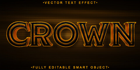 Poster - Ancient Historic Crown Vector Fully Editable Smart Object Text Effect