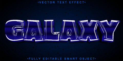 Poster - Shiny Purple Galaxy Vector Fully Editable Smart Object Text Effect
