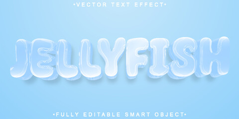 Poster - Jellyfish Vector Fully Editable Smart Object Text Effect