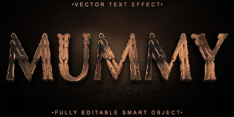 Poster - Mummy Vector Fully Editable Smart Object Text Effect
