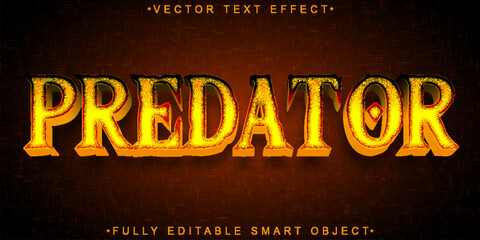 Poster - Predator Vector Fully Editable Smart Object Text Effect