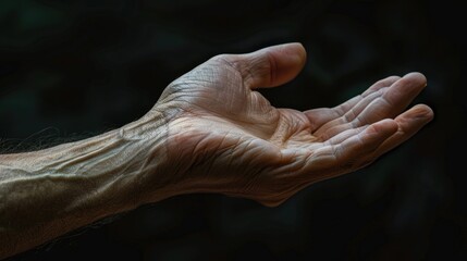 Aufkleber - A person's hand grasping an item, potentially used in various contexts