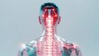 © lertsakwiman - Medical illustration of human spine and neck with highlighted pain points, showcasing anatomy and potential back pain issues.