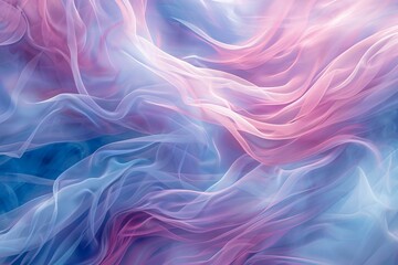 Aufkleber - elegant flowing silk fabric in shades of pink and blue for creative backdrops