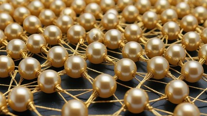 Wall Mural - Golden Pearls Close Up.