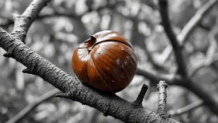 Sticker - Brown Fruit on a Branch.