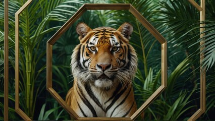 Wall Mural - Tiger In A Frame.