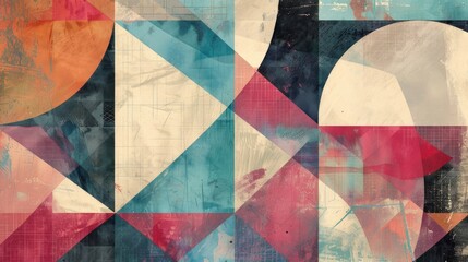 Poster - Vintage Geometric Abstract Wallpaper for Design Projects