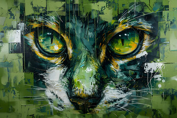 Poster - Cat Eyes Abstract Painting