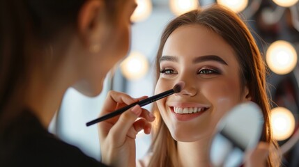 Cheerful Makeup Artist at Salon