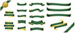 © fromage - green ribbon banner design material