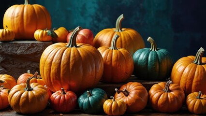 Wall Mural - Autumn Pumpkin Harvest.