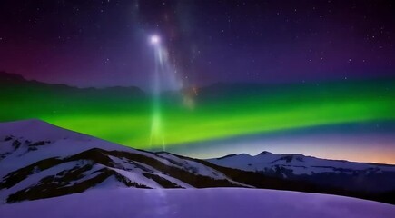 Canvas Print - Beautiful aurora views in nature