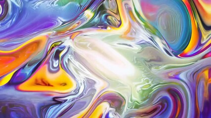 Poster - Vibrant Abstract Fluid Art transform color Swirls