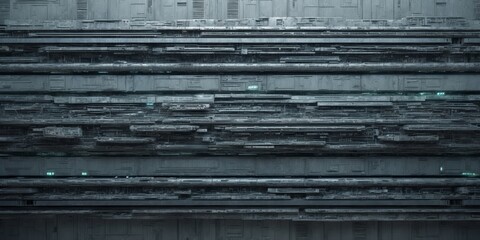 grey metallic panel textures with glowing lights