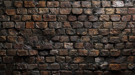 Canvas Print - Background of aged and weathered brick walls