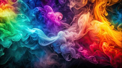 Poster - Abstract smoke flower background with swirling patterns and vibrant colors, abstract, smoke, flower, background, swirling