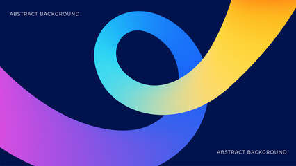 Poster - Wavy shape with Colorful gradient. Vector illustration.