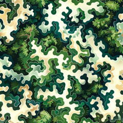 Wall Mural - vector art pattern of camo