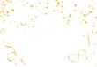 © prathum - Colorful bright confetti isolated on transparent background. Festive vector illustration , serpentine, gold confetti.for card, party, design, flyer, poster, decor, banner,