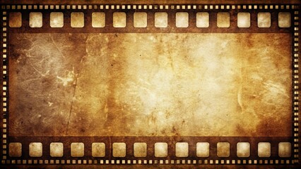 Poster - Blank grained and scratched film strip texture background , film, strip, texture, background, grainy, scratched, vintage, retro