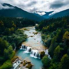 Canvas Print - river in the mountains