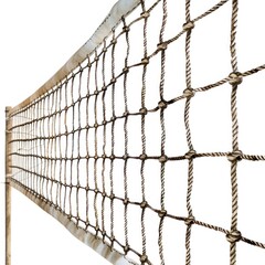 Wall Mural - Vintage Volleyball Net with a White Background